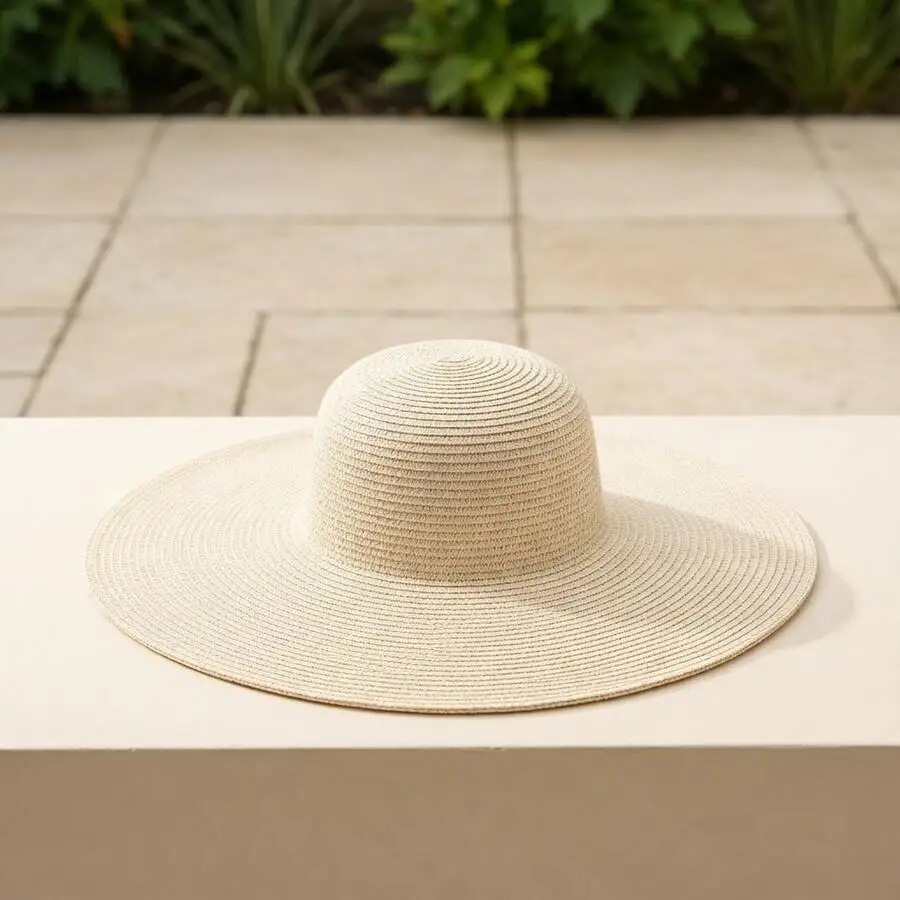 

Women Wide Brim Straw Sun Hat Foldable Lightweight Beach Hat For Summer Outdoor Vacation