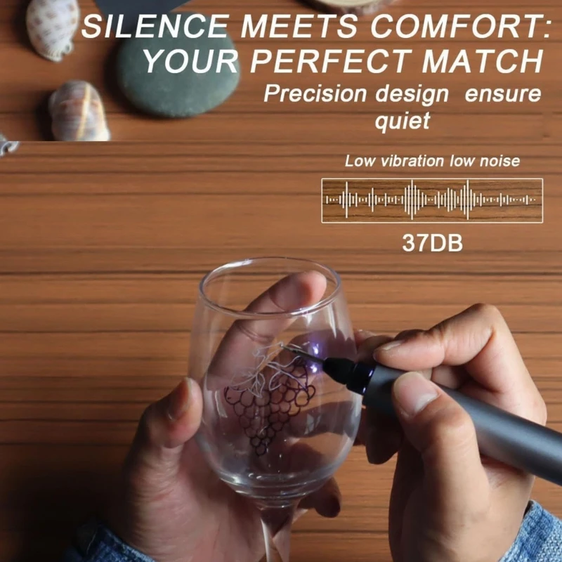 Engraving Pen for Metal Glass Plastic Engraver Pen with LED Light 5 Speed Cordless Lightweight Engraving Tool Gift for D2RD