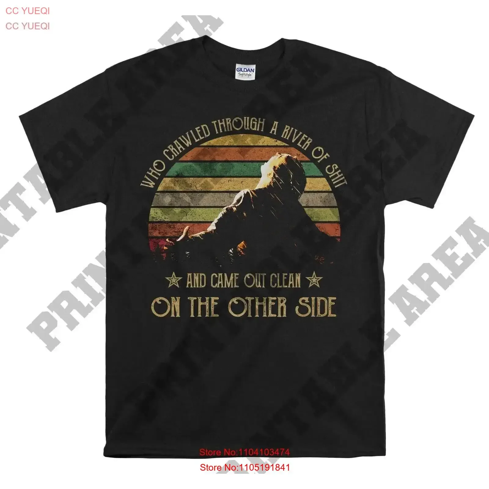The Shawshank Redemption Who Crawled Movie T Shirt  vintage Washed Top For Everyday Wear Stretched graphic Slightly Stylish