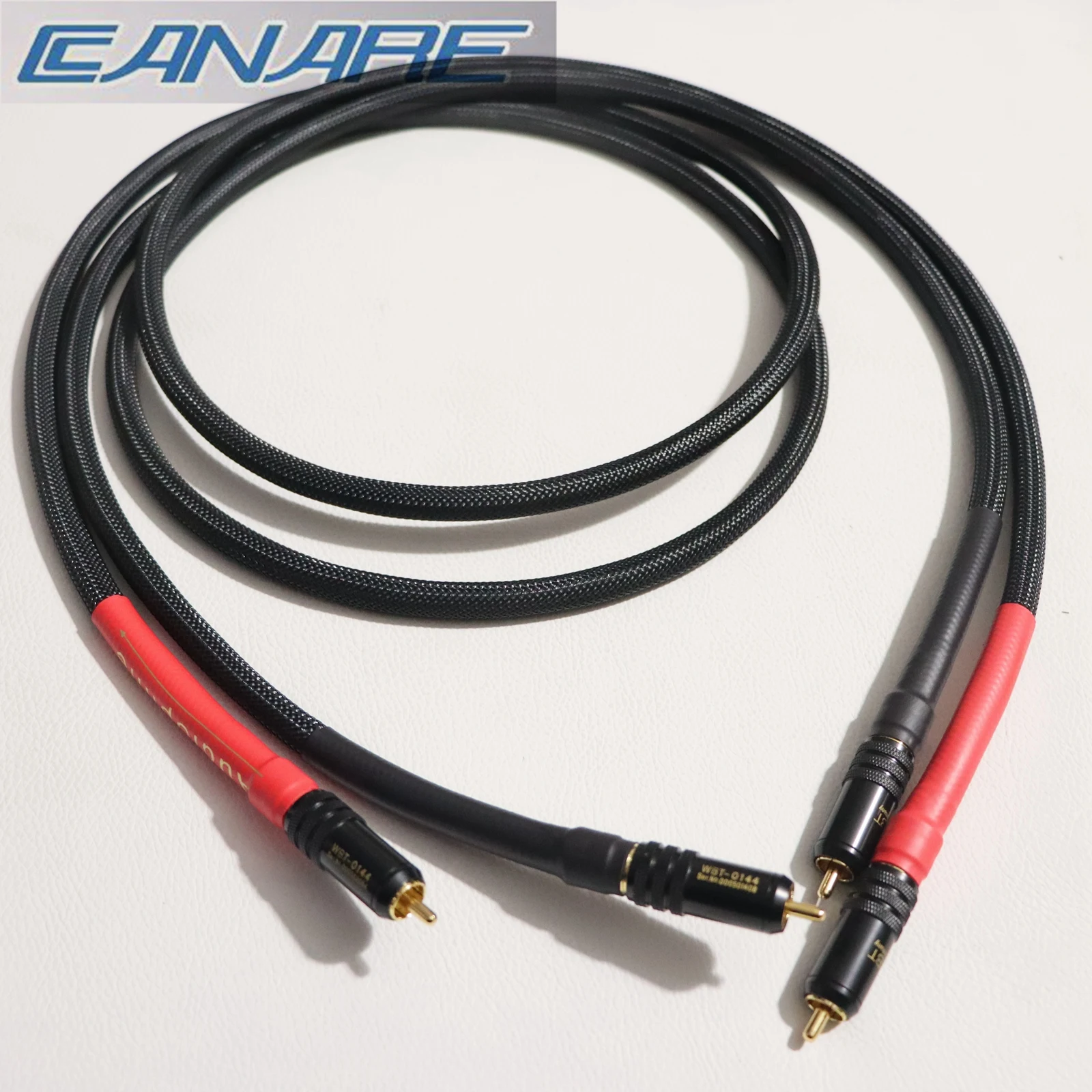 Canare Hi-fi audio 5N OFC 2RCA إلى 2 RCA كابل الصوت الذكور كابل RCA عالي الجودة مع قابس موصل RCA مطلي بالذهب WBT مصنوع في اليابان
