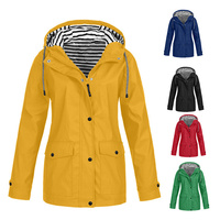 2025 Outdoor Sports Hooded Jacket Women Spring Autumn Windproof Waterproof Windbreakers Lady Stripe Lining Oversize Loose Coats