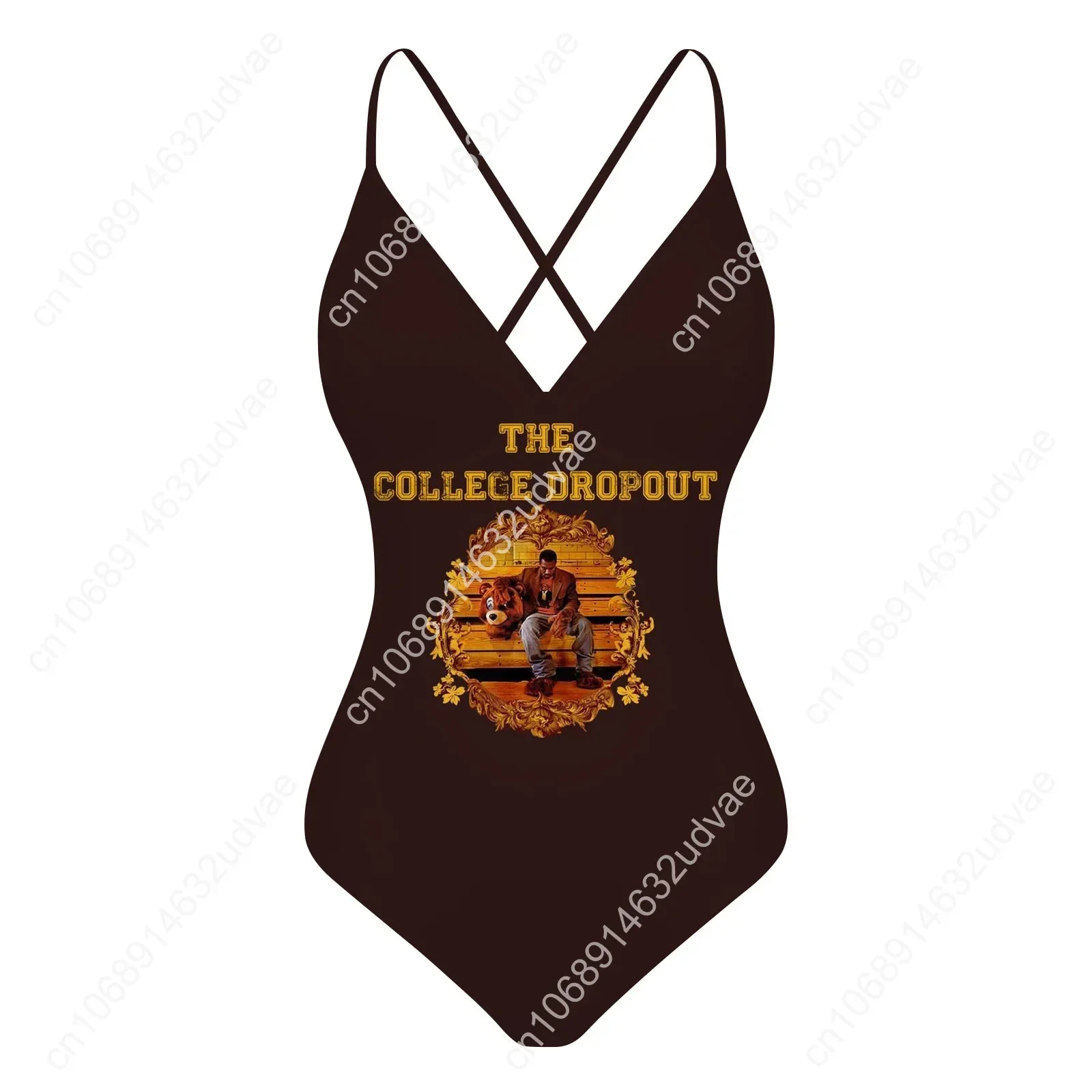 Kanye West V-neck Halter Back Swimsuit Womens Bathing Suits Personalized Bikini Pool Party Swimwear Custom Made Beachwear
