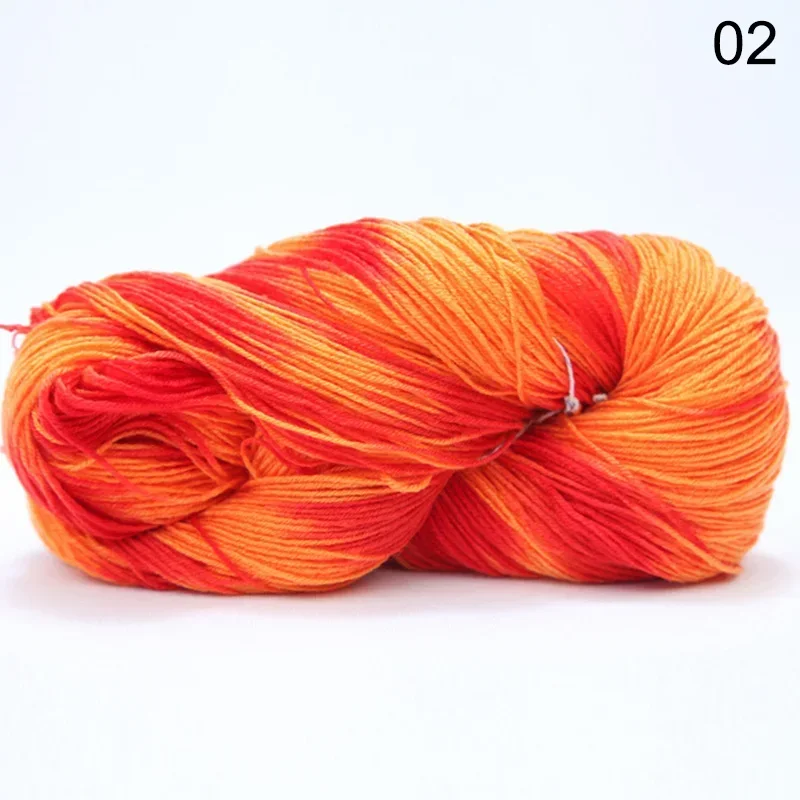 50g Gradient Color Yarn 4 Ply Multicolor Knitting Crochet Cotton Wool Thread Crocheting Hand Knitted Sweater Scarf DIY Yarn