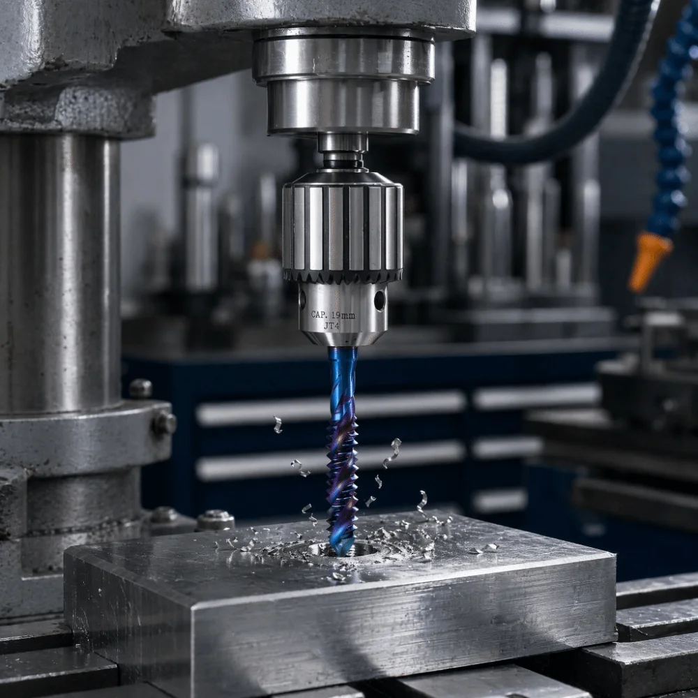 6pcs High Speed Steel Screw Thread Tap Titanium Coated Spiral Flute Tapping Drill Bit Blue Coated SAE Tap Machine Tap Bit