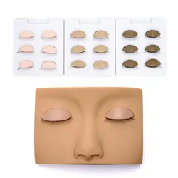 Mannequin Head Eyelash Extension Practice Makeup Accessories with Removable Eyes False Eyelashes Grafting Training Model Head