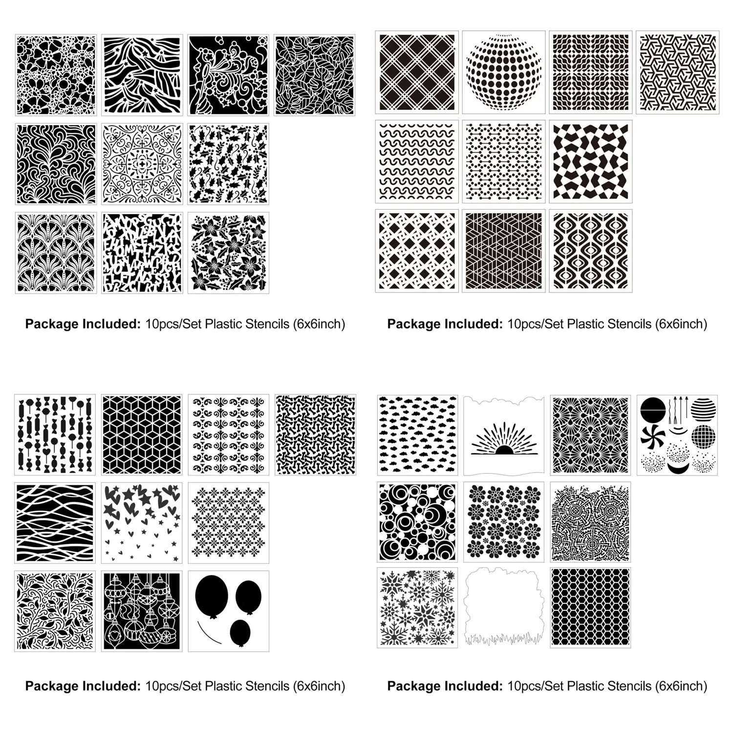 

10 шт. трафареты для поделок многоразовые 6-дюймовые трафареты для рисования по дереву DIY шаблон краски для стен домашнего декора карта рок