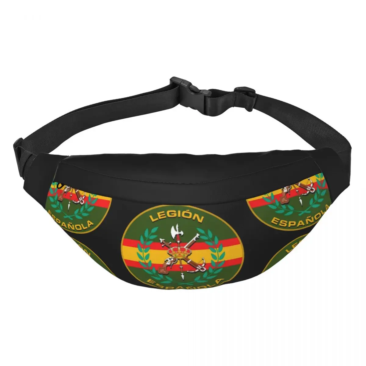 Unisex Spanish Legion Waist Bag, Multifunções Sling Crossbody Malas, Peito Malas, Short Trip Pack