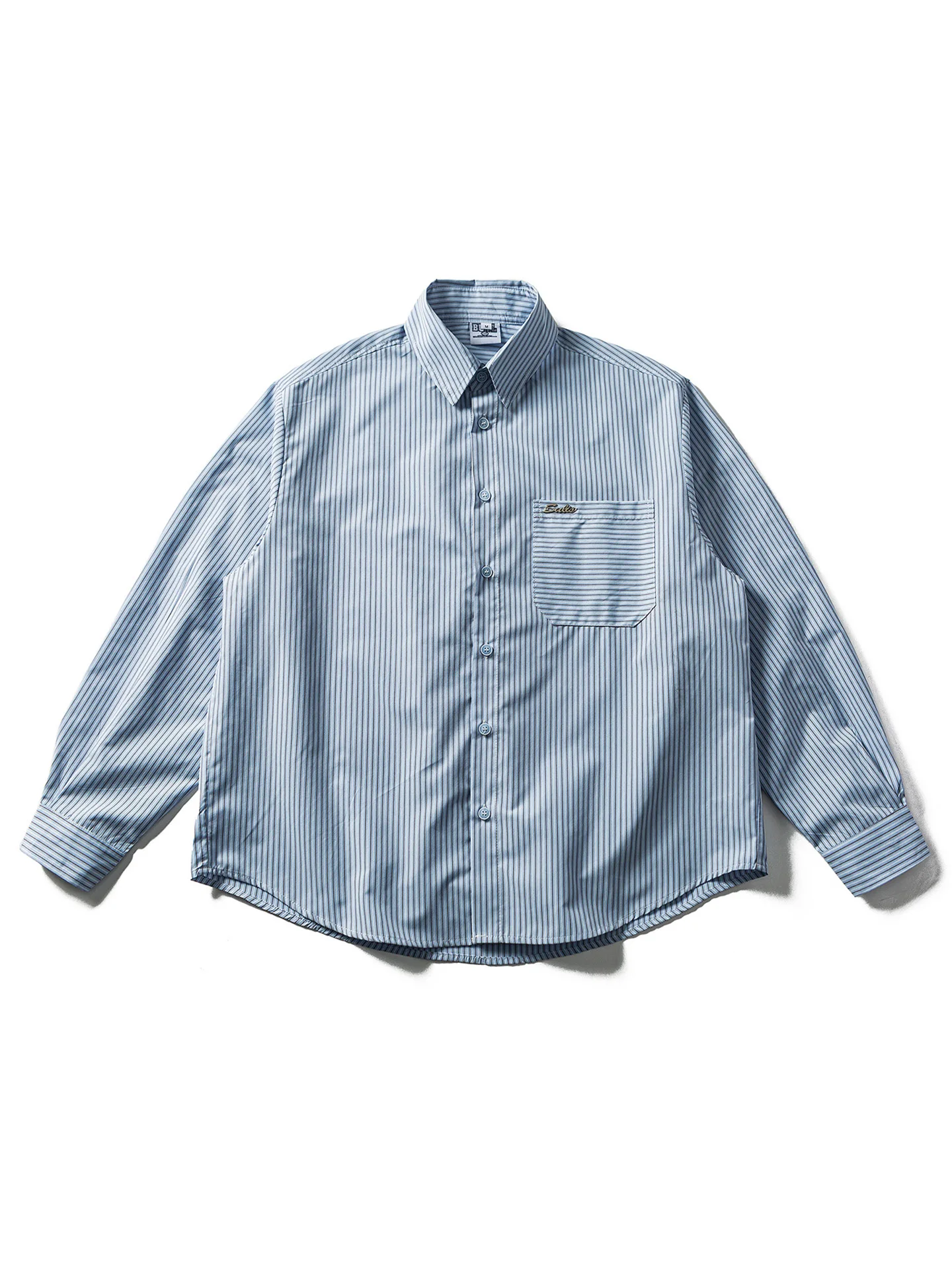 

Retro Contrast Color Stripe Splicing Collar Men's Casual irt Spring Season Cotton Long Sve Button up Outerwear