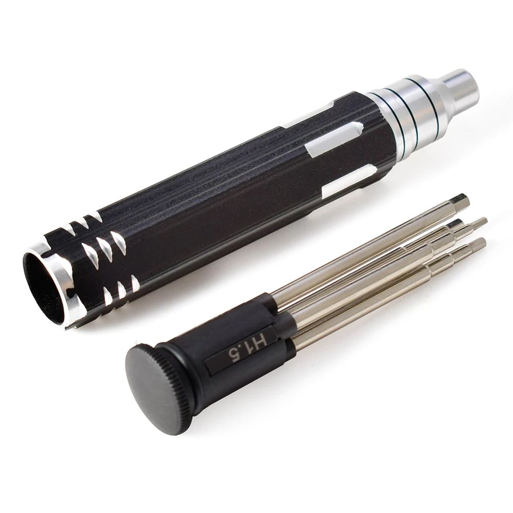 Universal 4-in-1 Metal Hex Screwdriver Set 1.5/2.0/2.5/3.0mm- Professional Repair Tool for RC Drone, Car, Aircraft & Helicopter