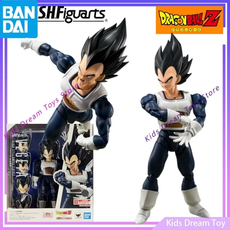

Bandai in Stock Original S.H.Figuarts DragonBall Z Anime VEGETA OLDER STYLE BATTLE CLOTHES Action Figures Toys Collectible Model