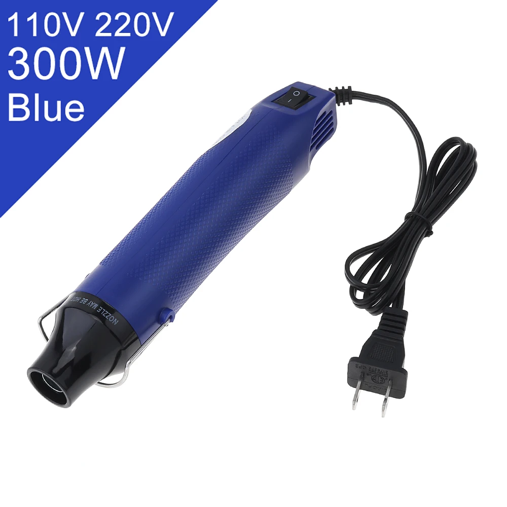 Pistola de Calor Elétrica com Superfície Plástica Encolhimento 110v 220v 300w Ventilador Artesanal ue Eua Plug para Aquecimento Ferramentas Elétricas Diy