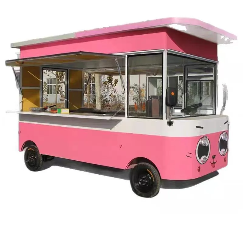 Commercial new multi-functional four-wheel dining car night market snack street fried skewers dessert stall car