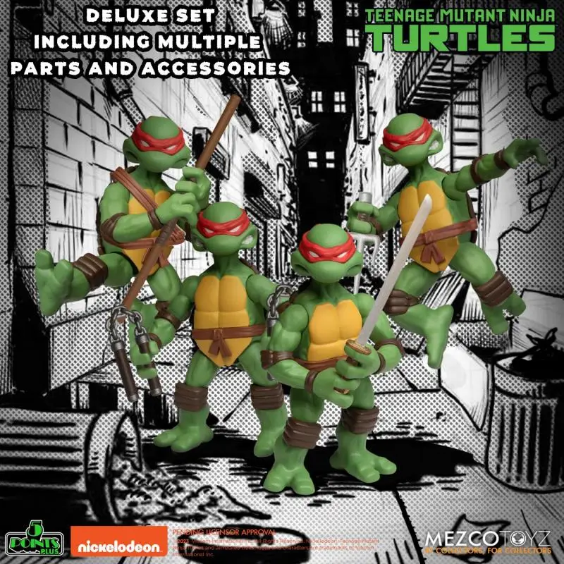 

Mezco Ant 3.75 Inch 5-Point Articulated Action Figure Teenage Mutant Ninja Turtles Four Brothers Set In Stock!