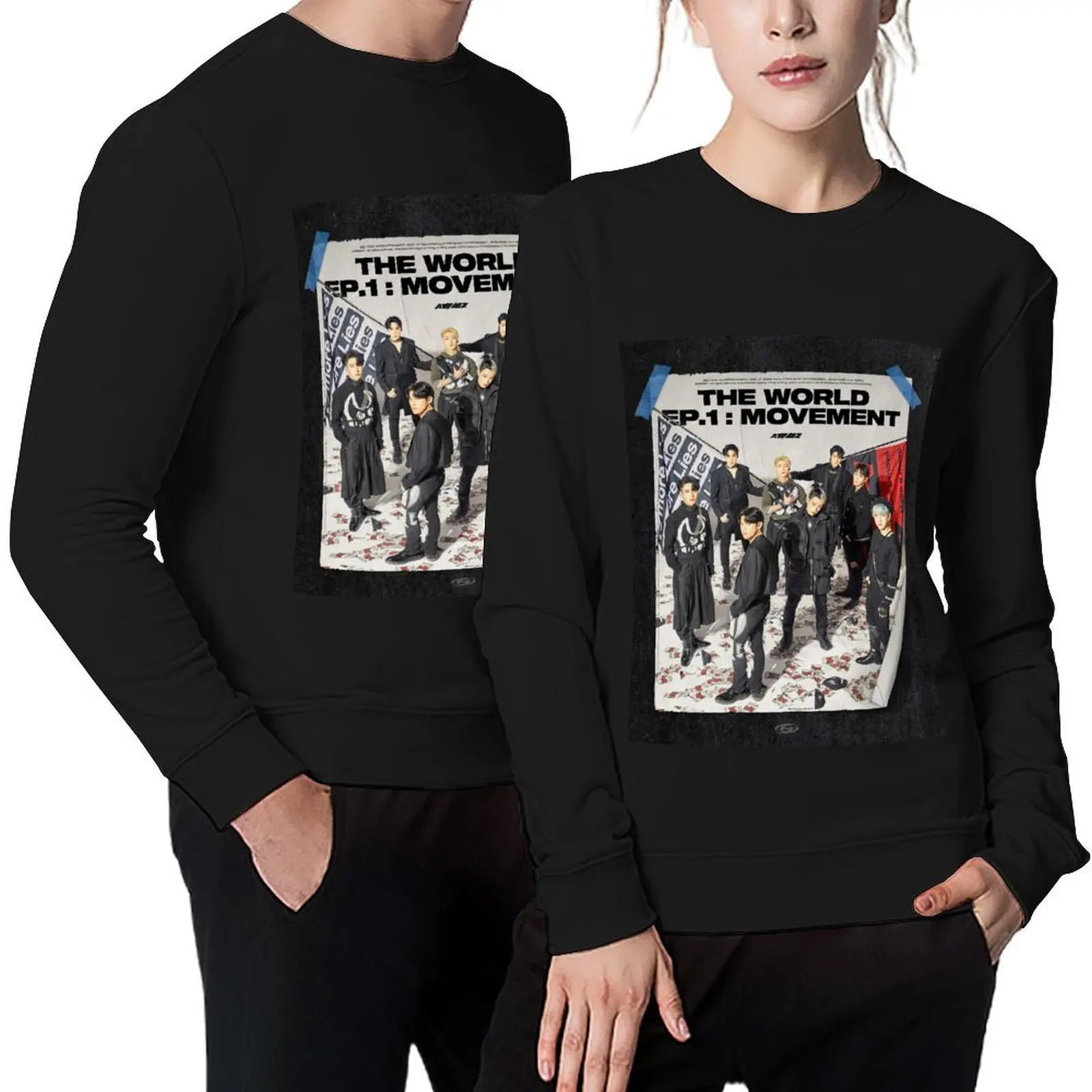 

ATEEZ THE WORLD EP.1 : MOVEMENT GUERRILLA Pullover tracksuits korean autumn clothes male clothes men's sweatshirts