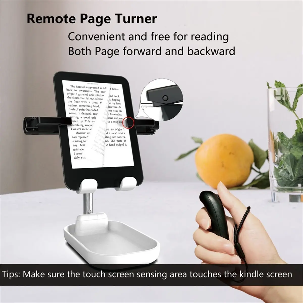 Punctual- WIreless Ebook Page Turner Remote Control Air Mouse Clicker for Kindle , Enhances Reading Experience