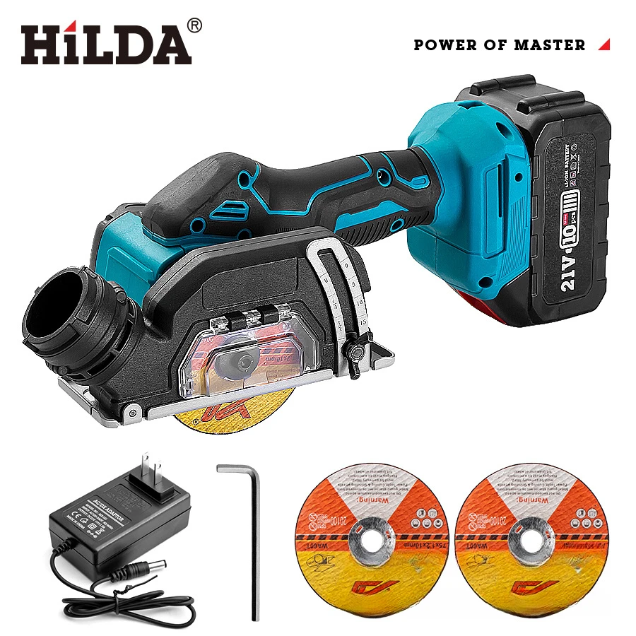 HILDA Lithium Electric Cordless Cutting Machine Cutting Wall Hydropower Household Woodworking Machine Rechargeable High Power