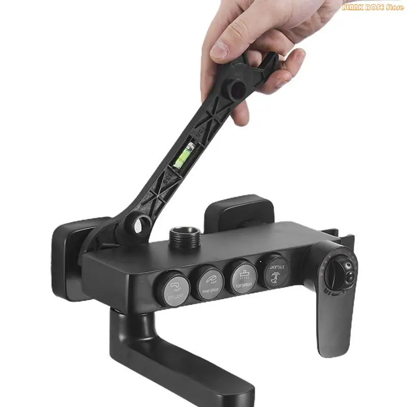 K1AE Multifunctional Dual Headed Wrench Fine Workmanship for w/ Spirit Level Manual Tool Plumbing Tools Tap Spanner Repair To