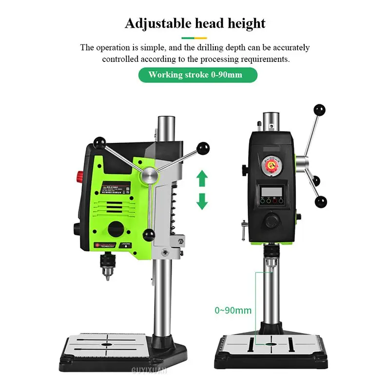 Desktop Digital Drilling Machine Small Laser Positioning Industrial Grade Aluminum Alloy Electric Drilling And Milling Dual-use