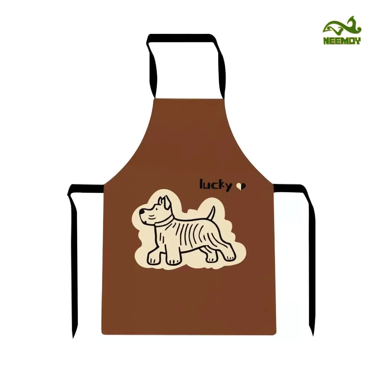 

Cream Apron for Pet Kitchen, Household Use, Water-resistant, Dirt Resistant, Cooking, Cartoon Baking, Home Fabric, Universal