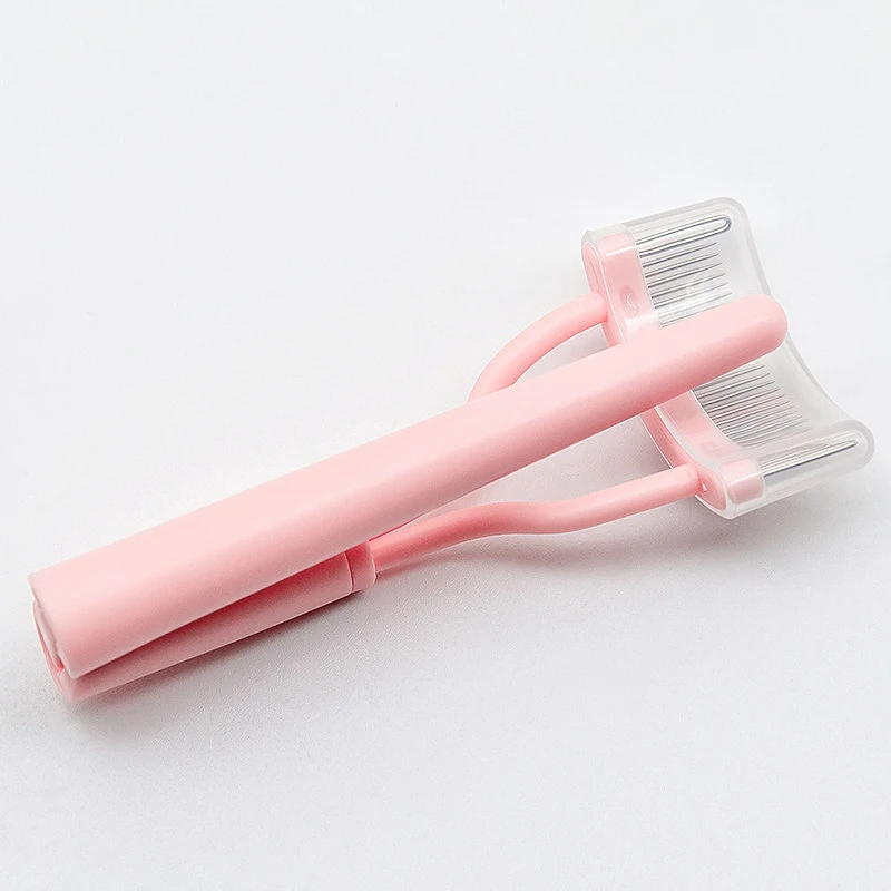 Foldable Mascara Curly Comb Straight Handle Eyelashes Eyebrow Combability Tool Portable Steel Needle Eye Makeup Beauty Tool