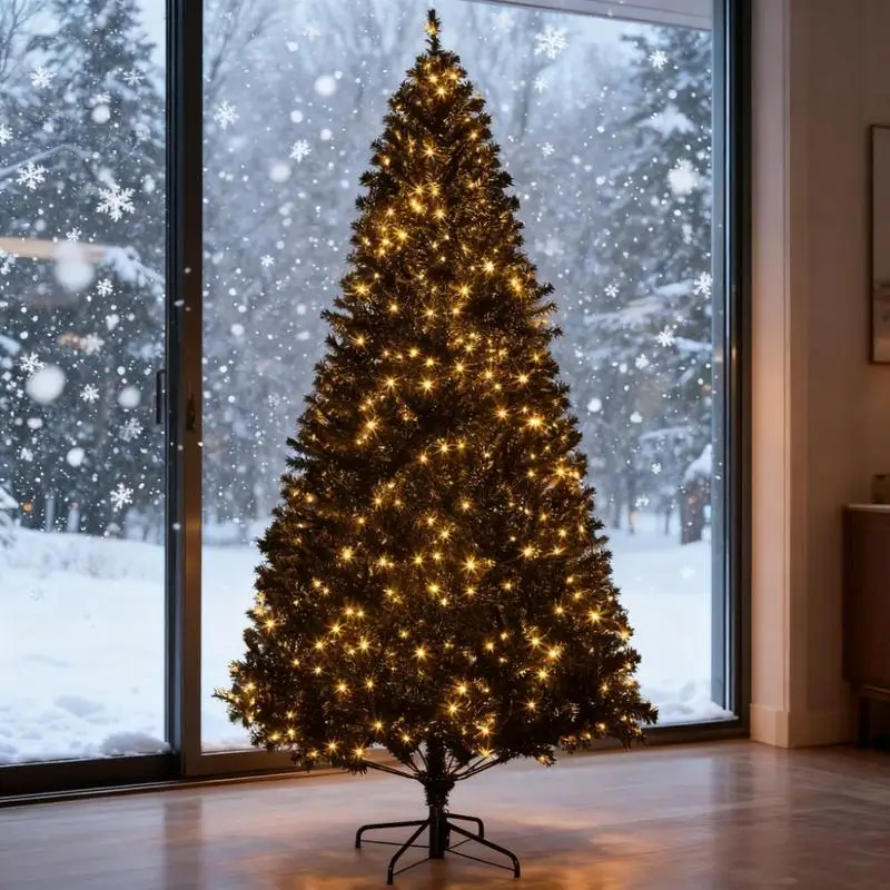 

7.5ft Pre-Lit Artificial Christmas Tree with Warm White Lights, Easy Setup and Realistic Look, Perfect Holiday Decoration