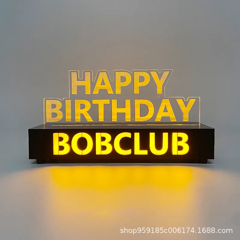 

Luminous placards VIP ambient light signs LED luminous atmosphere props Box exclusive reserved placards Luminous signs