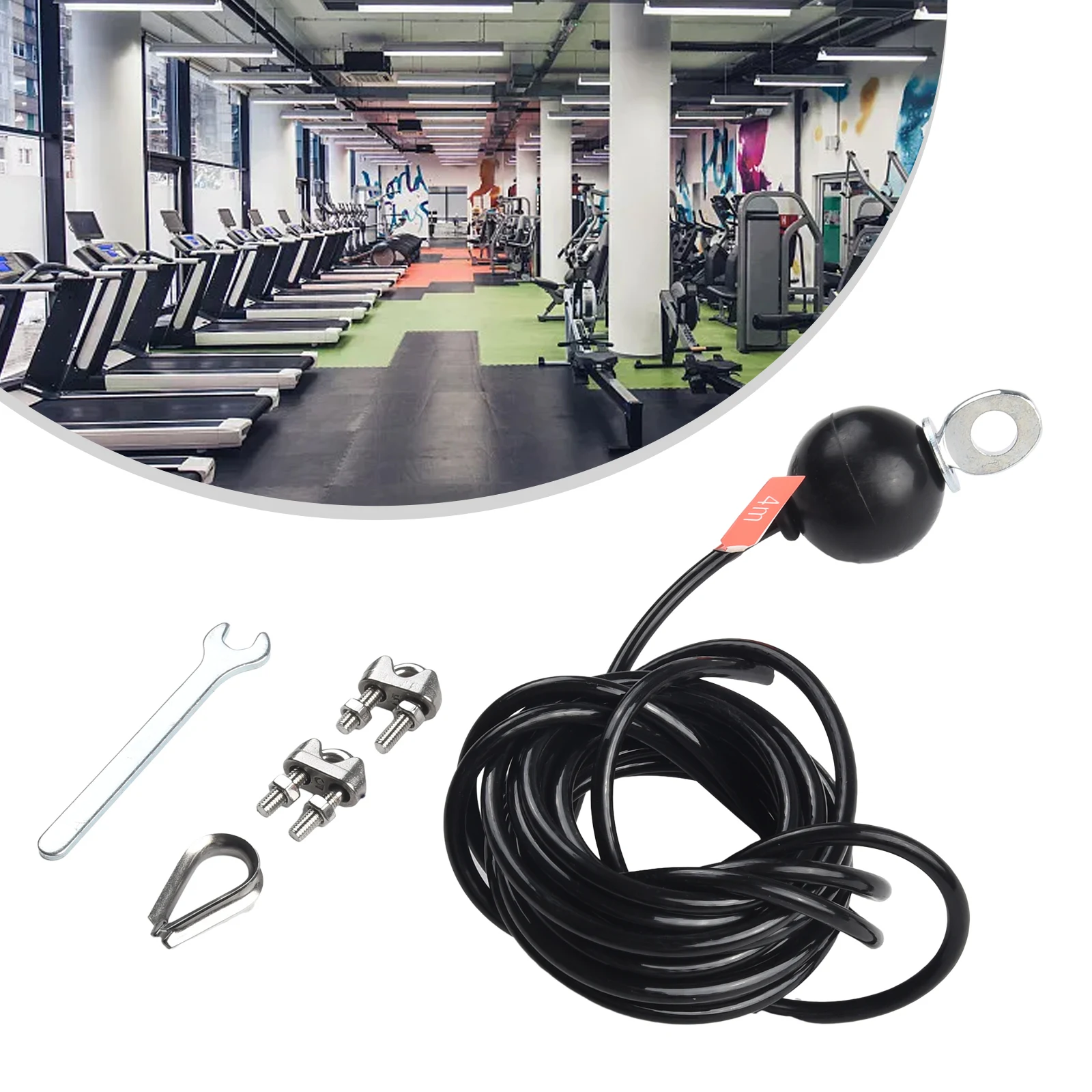 4M ปรับ GYM สายเชือก Heavy Duty เหล็กอะไหล่ Home FitnessGymFitnessStrengthTrainningEquipment