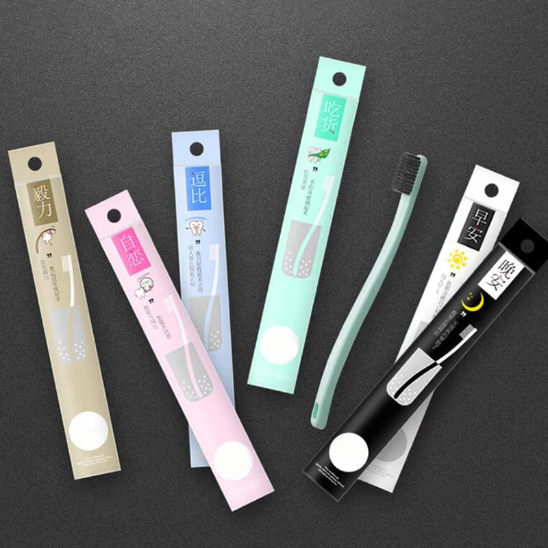 الإبداعية لينة الخيزران فرشاة أسنان من فحم الخشب شعيرات نايلون فرش الأسنان الكبار تنظيف الأسنان فرشاة الأسنان أدوات العناية بالفم الأسنان