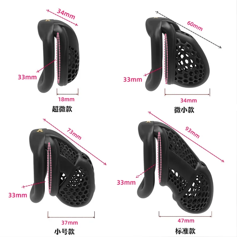 High Quality Pink Cobra Chastity Cage Penis Abstinence Anti-Cheating Cock Cage with 4 Size Penis Ring Male Sissy Sex Toy 18+ 정조대