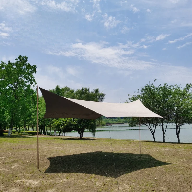 High Quality MCETO 4X5M Black Coating Shelter Waterproof 210D Ox Tarp Tent Hiking Camping Hot Selling view 4