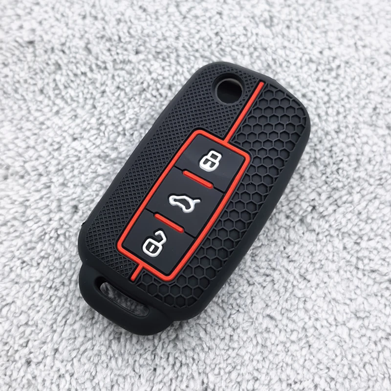 Silicone Car Key Case Keychain Protect for VW Passat Jetta Golf 6 7 Polo Caravelle for Skoda Octavia A5 Fabia Seat Arona Ateca