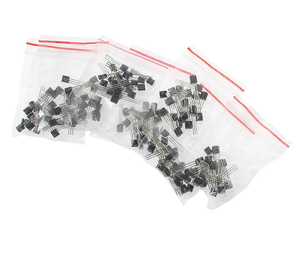 2N2222 Transistor Kit, TO - 92 Package, NPN Bipolar Transistor, PNP Transistor Pair, 50/100 Pieces