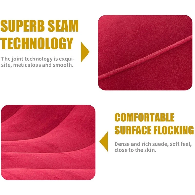 Red Inflatable Sex Sofa Chaise Chair Love Position Magic Cushion Deeper Support PVC Flocking Furniture Sex Toy For Couple