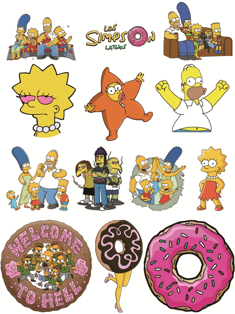 Funny Disney The Simpson Anime fusible clothing patches DIY patches for children vinyl stickers iron on transfer