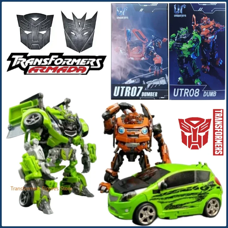 In Magazzino Transformers UT Serie Twin Brothers R07 R08 Paraspruzzi Raccogli Figura Anime Robot Anime Modelli di Azione Auto Giocattolo