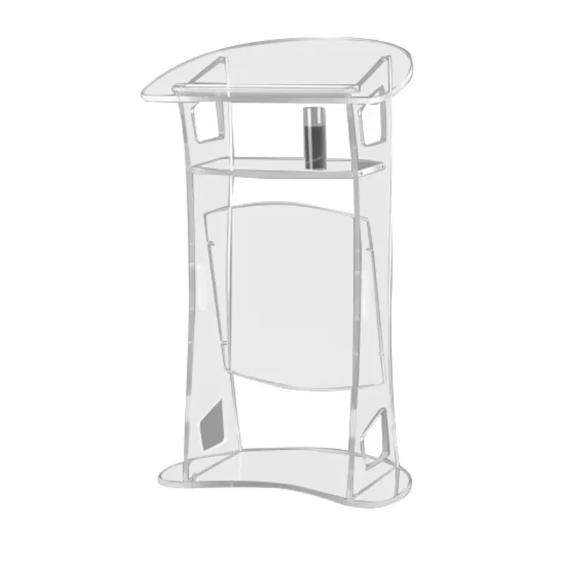 Transparent floor permanent acrylic podium