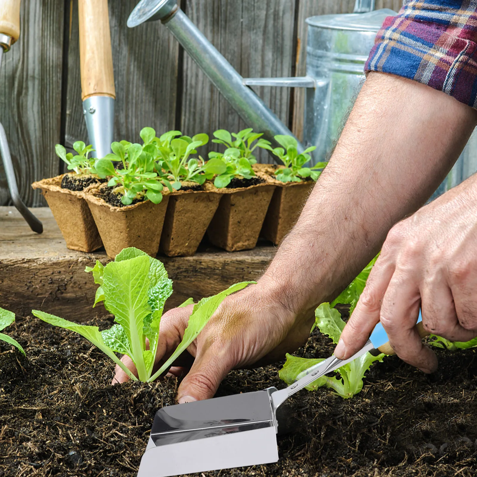

Садовая лопатка для бонсай из нержавеющей стали, многоразовая, для точного пересадки растений и небольших садовых работ