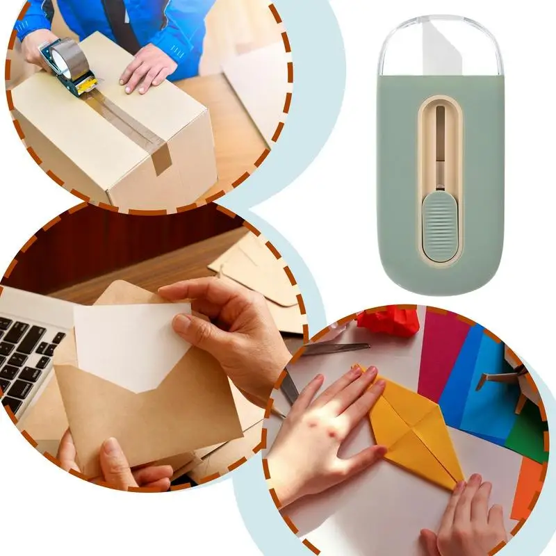 Ceramic Safe Mini Utility Knife Box Cutter Package Opener Paper Packaging Cutting Tool Art Knife Anti-Rust Auto-Locking