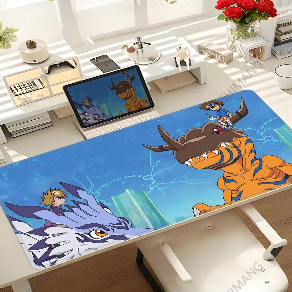 Digitals Monsters Digimons Mousepad HD Printing Computer Gamers Locking Edge Non-slip Mouse Pad XXL90x40cm Keyboard PC Desk Pad
