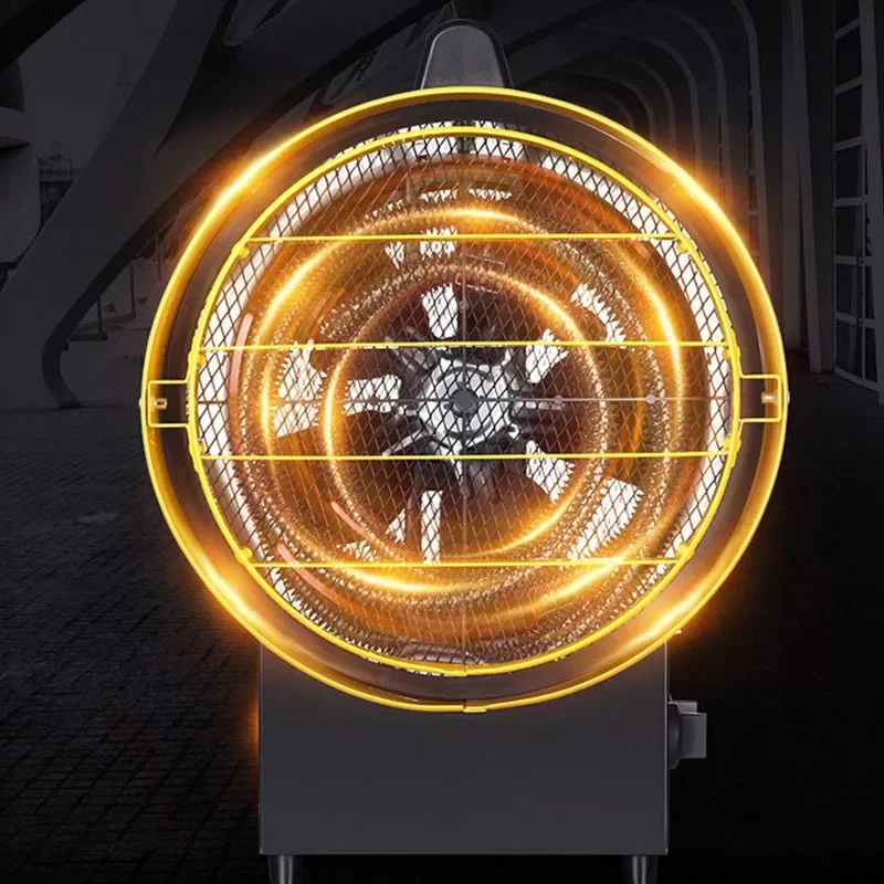 9KW 380V เครื่องทําความร้อนอุตสาหกรรมกําลังสูงห้องน้ํากันน้ําสํานักงานเครื่องทําความร้อนอบแห้ง