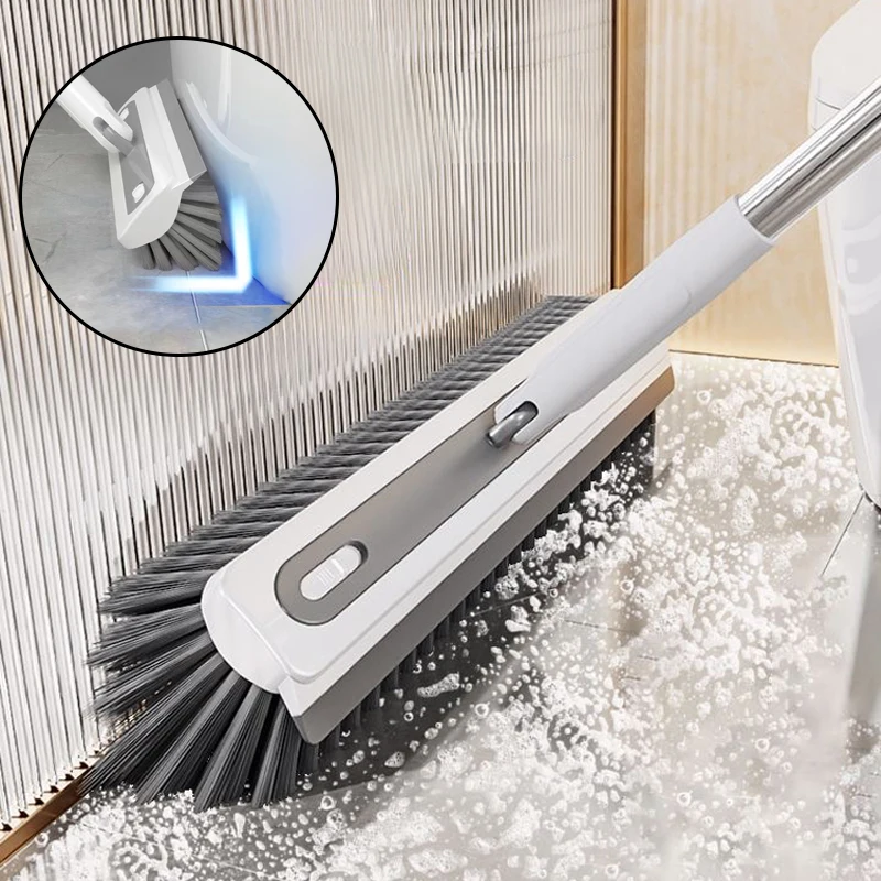 Bodenreinigungsbürste für Badezimmer, Fenster, Wand, Fliesen, Wischerbürste, langer Griff, 2-in-1-Schrubberbürste, Bodenschrubber, Duschreinigungswerkzeug