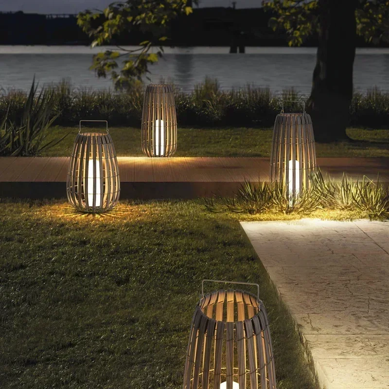 1 stks Outdoor Huis Tuin Olar Buitenverlichting Hand Geweven Tuin Licht Outdoor IP65 Waterdichte Villa Landschap Licht
