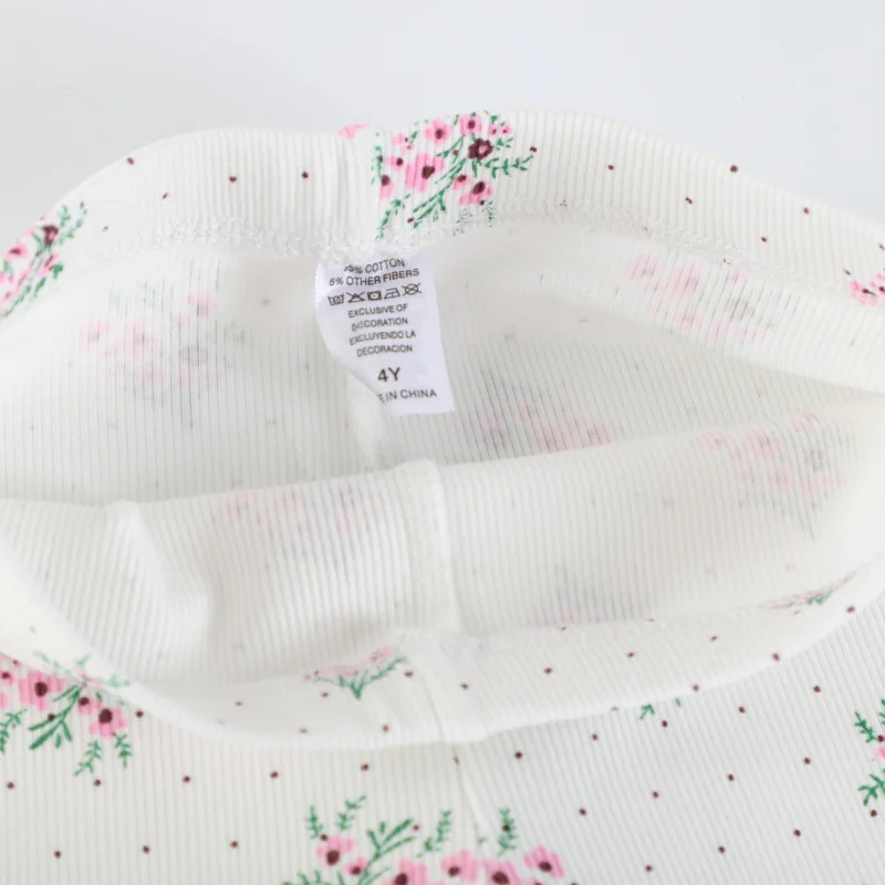 Jumping Meters New Arrival Boot Cut Floral Children's Leggings Pants Hot Selling Kids Skinny Trousers Full Pencil Pants