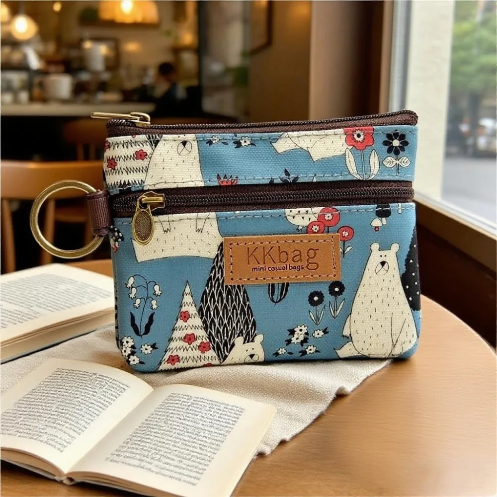 

1PC Cute Animal Wallet Cartoon Zipper Coin Purse Key Card Holder Lightweight Small Money Bag Portable Mini RFID Pocket Organize