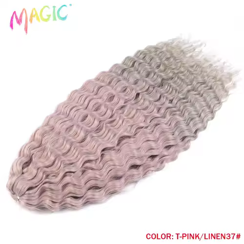 Magic Ariel Curl Hair Water Wave Twist Crochet Hair Synthetic Braid Hair Ombre Blonde 22 Inch Deep Wave Braiding Hair Extension - Image 49