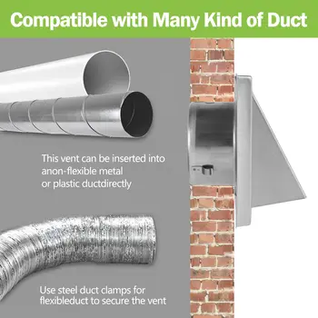 4palcové kryty na odsávání ze zdi, podložky, odolné proti povětrnostním vlivům, venkovní kryt na větrací otvory do sušičky, sáčky na žmolky, magnetické kryty na větrací otvory pro venkovní použití 6 nejlepší prodej magnetický kryt větracího otvoru - №4