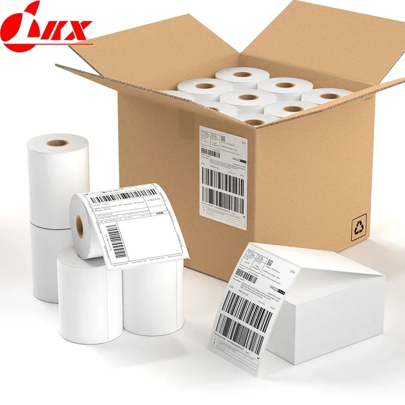 LKX 4x6 Sticker Paper Etiquetadora Portátil Direct Thermal Shipping Label Papel Adhesivo Material De Papel for Phomemo Printer