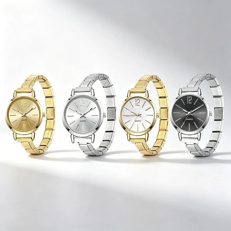 Fashion Minimalist Italian Modular Wristwatch Detachable Interchangeable Band Minimalist Quartz Watch for Men Women Daily Wear