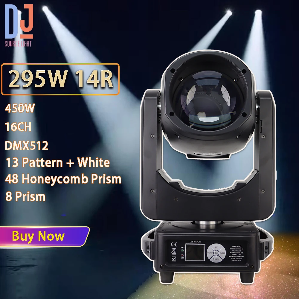 

New 295W Moving Head Light Beam Spot 48+8 Prism Rainbow Effect DMX512 For DJ Disco Party Club Nightclub Stage Lighting Effects