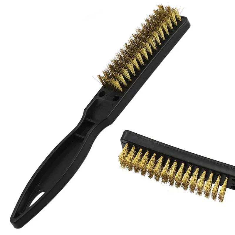 Multipurpose Copper Wire Brush, Kitchen Barbecue Copper Wire Cleaning Brush, Surface Metal Dirt Cleaning Long Handle Copper Wire